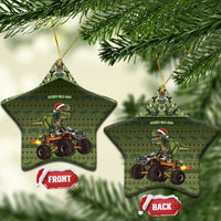 Dinosaur Christmas Ceramic Ornament Merry Rexmas - Wonder Print Shop