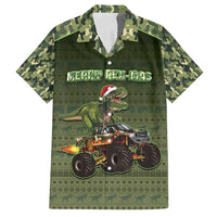 Dinosaur Christmas Family Matching Long Sleeve Bodycon Dress and Hawaiian Shirt Merry Rexmas - Wonder Print Shop