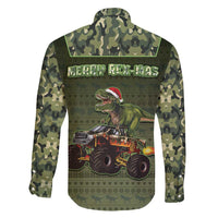 Dinosaur Christmas Family Matching Long Sleeve Bodycon Dress and Hawaiian Shirt Merry Rexmas - Wonder Print Shop