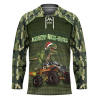 Dinosaur Christmas Hockey Jersey Merry Rexmas - Wonder Print Shop