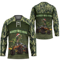 Dinosaur Christmas Hockey Jersey Merry Rexmas - Wonder Print Shop