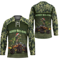 Dinosaur Christmas Hockey Jersey Merry Rexmas - Wonder Print Shop