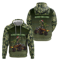 Dinosaur Christmas Hoodie Merry Rexmas - Wonder Print Shop