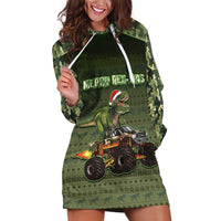 Dinosaur Christmas Hoodie Dress Merry Rexmas - Wonder Print Shop
