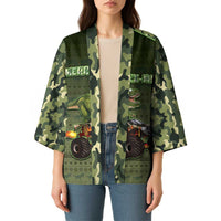 Dinosaur Christmas Kimono Merry Rexmas - Wonder Print Shop