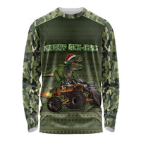 Dinosaur Christmas Long Sleeve Shirt Merry Rexmas - Wonder Print Shop