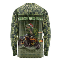Dinosaur Christmas Long Sleeve Shirt Merry Rexmas - Wonder Print Shop