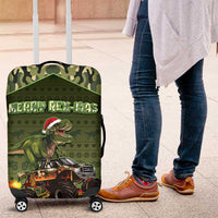 Dinosaur Christmas Luggage Cover Merry Rexmas - Wonder Print Shop