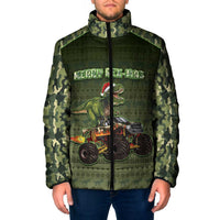 Dinosaur Christmas Padded Jacket Merry Rexmas - Wonder Print Shop