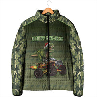 Dinosaur Christmas Padded Jacket Merry Rexmas - Wonder Print Shop
