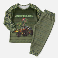 Dinosaur Christmas Pajama Set Merry Rexmas - Wonder Print Shop