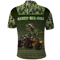 Dinosaur Christmas Polo Shirt Merry Rexmas - Wonder Print Shop