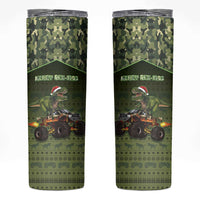 Dinosaur Christmas Skinny Tumbler Merry Rexmas - Wonder Print Shop
