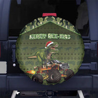 Dinosaur Christmas Spare Tire Cover Merry Rexmas - Wonder Print Shop