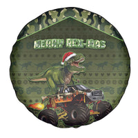Dinosaur Christmas Spare Tire Cover Merry Rexmas - Wonder Print Shop