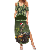 Dinosaur Christmas Summer Maxi Dress Merry Rexmas - Wonder Print Shop