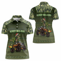 Dinosaur Christmas Women Polo Shirt Merry Rexmas - Wonder Print Shop