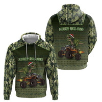 Dinosaur Christmas Zip Hoodie Merry Rexmas - Wonder Print Shop