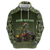 Dinosaur Christmas Zip Hoodie Merry Rexmas - Wonder Print Shop