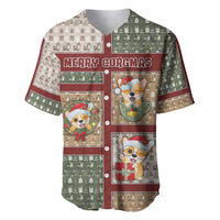 Personalized Corgi Christmas Baseball Jersey Merry Corgmas - Wonder Print Shop