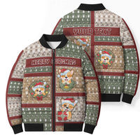 Personalized Corgi Christmas Bomber Puffer Jacket Merry Corgmas - Wonder Print Shop