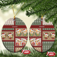 Personalized Corgi Christmas Ceramic Ornament Merry Corgmas - Wonder Print Shop