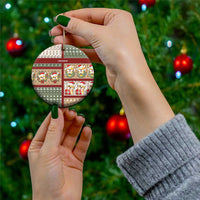 Personalized Corgi Christmas Ceramic Ornament Merry Corgmas - Wonder Print Shop