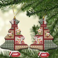 Personalized Corgi Christmas Ceramic Ornament Merry Corgmas - Wonder Print Shop