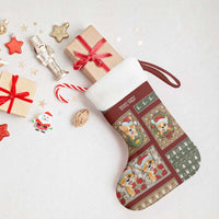 Personalized Corgi Christmas Stocking Merry Corgmas - Wonder Print Shop