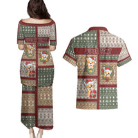 Personalized Corgi Christmas Couples Matching Puletasi and Hawaiian Shirt Merry Corgmas - Wonder Print Shop