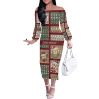 Personalized Corgi Christmas Family Matching Off The Shoulder Long Sleeve Dress and Hawaiian Shirt Merry Corgmas - Wonder Print Shop