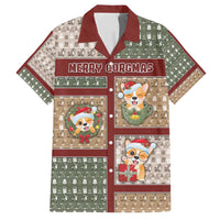 Personalized Corgi Christmas Family Matching Off Shoulder Short Dress and Hawaiian Shirt Merry Corgmas - Wonder Print Shop