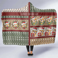 Corgi Christmas Hooded Blanket Merry Corgmas - Wonder Print Shop