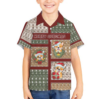 Personalized Corgi Christmas Kid Hawaiian Shirt Merry Corgmas - Wonder Print Shop