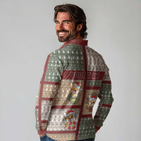 Personalized Corgi Christmas Long Sleeve Polo Shirt Merry Corgmas - Wonder Print Shop