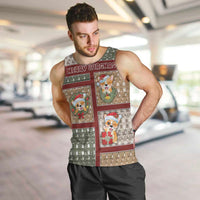 Personalized Corgi Christmas Men Tank Top Merry Corgmas - Wonder Print Shop