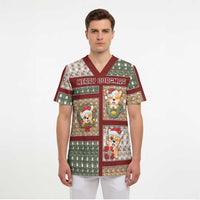 Personalized Corgi Christmas Scrub Top Merry Corgmas - Wonder Print Shop