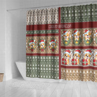 Corgi Christmas Shower Curtain Merry Corgmas - Wonder Print Shop