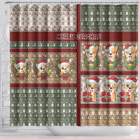 Corgi Christmas Shower Curtain Merry Corgmas - Wonder Print Shop