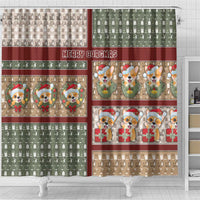 Corgi Christmas Shower Curtain Merry Corgmas - Wonder Print Shop