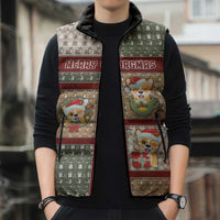 Personalized Corgi Christmas Sleeveless Puffer Jacket Merry Corgmas - Wonder Print Shop