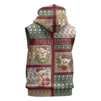 Personalized Corgi Christmas Sleeveless Zip Hoodie Merry Corgmas - Wonder Print Shop