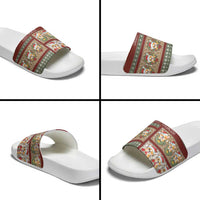 Corgi Christmas Slide Sandals Merry Corgmas - Wonder Print Shop
