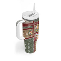 Personalized Corgi Christmas Tumbler With Handle Merry Corgmas - Wonder Print Shop