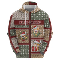 Personalized Corgi Christmas Zip Hoodie Merry Corgmas - Wonder Print Shop