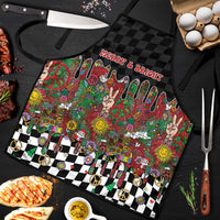 Hippie Christmas Apron Doodle Style - Wonder Print Shop