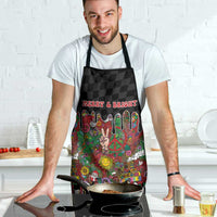 Hippie Christmas Apron Doodle Style - Wonder Print Shop