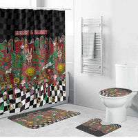 Hippie Christmas Bathroom Set Doodle Style - Wonder Print Shop