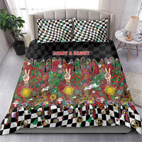 Hippie Christmas Bedding Set Doodle Style - Wonder Print Shop