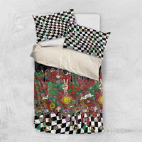 Hippie Christmas Bedding Set Doodle Style - Wonder Print Shop